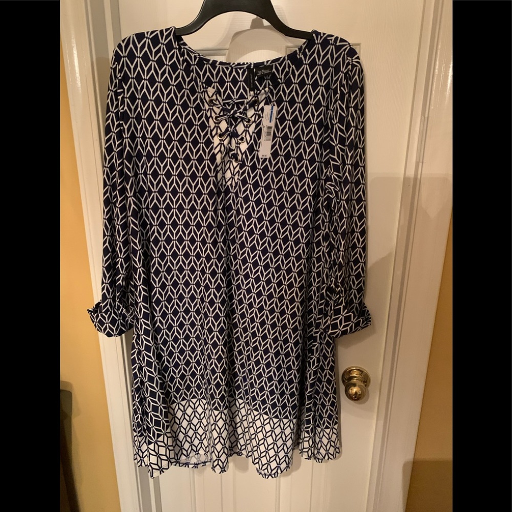 Navy & Ivory Work Dress Size XL